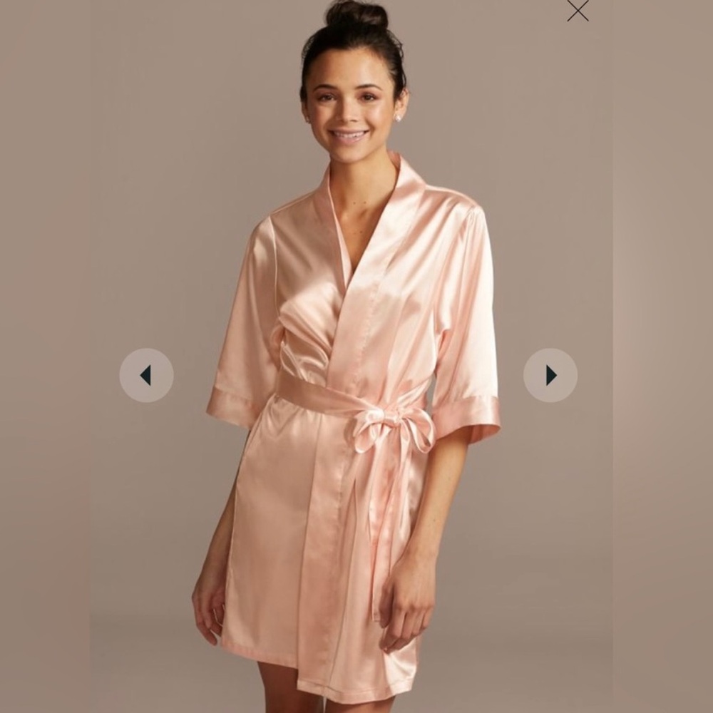 DB Studio Satin Robe Blush Pink
